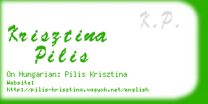 krisztina pilis business card